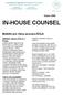 IN-HOUSE COUNSEL. Bulletin pro členy asociace ECLA. Duben 2006