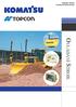 KOMATSU-TOPCON OVLÁDACÍ SYSTÉMY STROJE OVLÁDÁNÍ STROJE