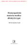 Homeopatická materia medica dětských typů