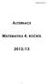 Alternace 2012/13 ALTERNACE MATEMATIKA 4. ROČNÍK 2012/13