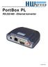 PortBox PL. RS-232/485 - Ethernet konvertor CZ 900 293