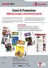 HLAVNÍ T É MA CATERI NG ODBORNÝ DVOUMĚSÍČNÍK O EVENT MARKETINGU A SALES PROMOTION WWW.EVENT-PROMOTION.CZ. 5 l 12. chutné PRA XE, CASE STUDY