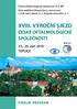 XVIII. VÝROČNÍ SJEZD ČESKÉ OFTALMOLOGICKÉ SPOLEČNOSTI. 23. 25. září 2010