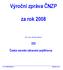 Výroční zpráva ČNZP. za rok 2008. Česká národní zdravotní pojišťovna. Kód a název zdravotní pojišťovny