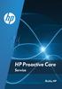 HP Proactive Care Service. Služby HP