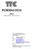 PCM30U-OCH. JRxx. Jednotky optického a elektrického rozhraní. TTC Telekomunikace, s.r.o. Třebohostická 5, 100 00, Praha 10 Česká republika