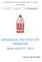 MINIMÁLNÍ PREVENTIVNÍ PROGRAM školní rok 2015 / 2016