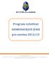 Program vyšetření mládežnických týmů pro sezónu 2014/15
