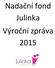 Nadační fond Julinka Výroční zpráva 2015