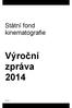 Státní fond kinematografie. Výroční zpráva 2014. Strana 1