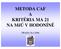 METODA CAF A KRITÉRIA MA 21 NA MěÚ V HODONÍNĚ PRAHA 26.4.2006