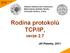 Rodina protokolů TCP/IP, verze 2.7