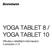 YOGA TABLET 8 / YOGA TABLET 10. Příručka s důležitými informacemi k produktu v1.0
