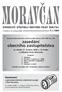 Informaãní zpravodaj Obecního úfiadu Morávka. Starosta Obce Morávky svolává podle zákona 367/1990 Sb. 38. zasedání obecního zastupitelstva