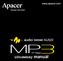 www.apacer.com MP3 přehrávač AU522 Verze 1.0 Uživatelský manuál