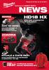 Platný od 01.09. do 31.12.2011 NEWS HD18 HX AGV 12-125X. ZDARMA AKUMULÁTOR REDLiThIUM-IOn NOVÁ ROZBRUŠKA OD MILWAUKEE S KAPACITOU 130 MM HEAT M12