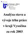 Analýza stavu a vývoje trhu práce v kraji Vysočina za rok 2003