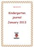 Happy New Year 2013. Kindergarten journal January 2013