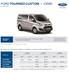 FORD TOURNEO CUSTOM I CENÍK 8-9 místný vůz