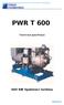 Havlíčkovo náměstí 6189, 708 00 Ostrava-Poruba, tel.: +420 776 979 443, e-mail:info@pwr.cz PWR T 600. Technická specifikace. 600 kw Spalovací turbína