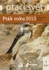 ptačí svět časopis České společnosti ornitologické Pták roku 2013 břehule