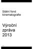 Státní fond kinematografie. Výroční zpráva 2013. Strana 1