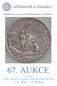 67. AUKCE. Limitní Mincí, medailí a ostatního numismatického materiálu 7. 6. 2015 12:00 hod.