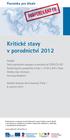 Kritické stavy v porodnictví 2012