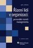 Vzor citace: URBAN, J. Řízení lidí v organizaci: personální rozměr managementu. 2., rozšířené vydání. Praha: Wolters Kluwer ČR, 2013. 276 s.