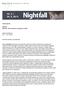 Tisková zpráva. Nightfall Soumrak / Nové tendence ve figurativní malbě. Galerie Rudolfinum 29. 3. 24. 5. 2013. Kurátorka výstavy: Jane Neal (UK)