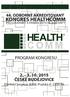 KONGRES HEALTHCOMM PROGRAM KONGRESU 2. - 3. 10. 2015 ČESKÉ BUDĚJOVICE 44. ODBORNÝ AKREDITOVANÝ. Clarion Congress Hotel, Pražská tř.