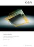Kazetové jednotky. Optimální klimatizace pro Váš prostor GEA Cassette-Geko. Projekční data. 12/2012 (CZ) GEA Heat Exchangers