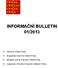 INFORMAČNÍ BULLETIN 01/2013