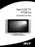 Acer LCD TV AT3201w. Uživatelská příručka
