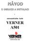 automatického kotle VERNER A501 ČSN EN ISO 9001: 2009