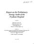 Report on the Preliminary Energy Audit ofthe Frydlant Hospital