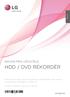 HDD / DVD REKORDÉR NÁVOD PRO UŽIVATELE. www.lg.com