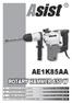 AE1K85AA ROTARY HAMMER 850 W 8-12 13-17. CZ PNEUMATICKÉ VRTACÍ KLADIVO - Návod k obsluze 3-7