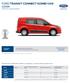 FORD TRANSIT CONNECT KOMBI VAN CENÍK 5místný vůz s variabilní přepážkou