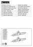 UC3050A UC3550A UC3550AP UC4050A UC4550A UC3051A UC3551A UC4051A UC4551A. GB Electric Chain Saw INSTRUCTION MANUAL