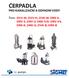 CERPADLA PRO KANALIZACNI A ODPADNI VODY DVV-M, DVV-H, DVK-M, DRK-V, DRV-S, DRV-V, DRK-S/D, DRV-V4, DRK-K, DRK-G, DVK-B, DRK-B.