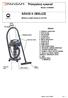 Průmyslový vysavač NÁVOD K OBSLUZE. Model: A 065020 OBSAH: Aktuální pro exempláře zakoupené po: 01.01.2014