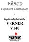 teplovodního kotle VERNER V140 ČSN EN ISO 9001: 2001