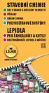 LEPIDLA STAVEBNÍ CHEMIE POLYURETANOVÉ SYSTÉMY PRO ŘEMESLNÍKY A KUTILY ODSTRAŇOVAČE LEPIDEL A NÁTĚRŮ