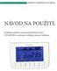 POKOJOVÝ TERMOSTAT CH 140GSM NÁVOD NA POUŽITÍ: Týdenní pokojový termostat Fantini Cosmi CH140GSM s možností ovladání pomocí telefonu