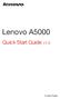 Lenovo A5000. Quick Start Guide v1.0. English/Česky