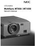 MultiSync MT850 / MT1050