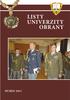 DUBEN 2011 LISTY UNIVERZITY OBRANY