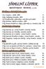 JÍDELNÍ LÍSTEK. RESTAURACE TEODOR 1.11.2014 Předkrmy a chuťovky k vínu a pivu. Smažené sýry a žampiony. Ryby. Kuřecí a vepřové maso s přílohou