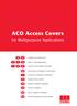 ACO Access Covers for Multipurpose Applications